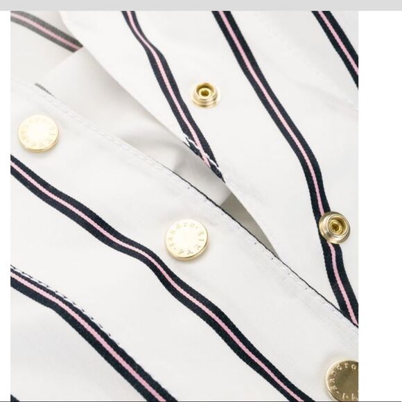 NEW SANDRO PARIS Naelle Blouse Stripes Top $340 - Picture 6 of 16